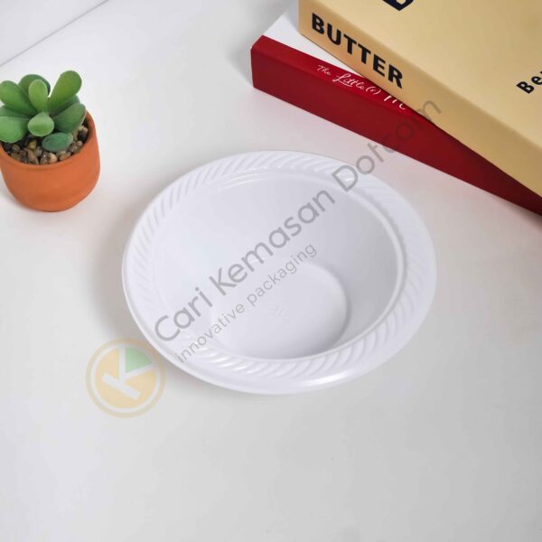 Mangkok Putih Plastik Ukuran 6 [Isi 50] - Image 2