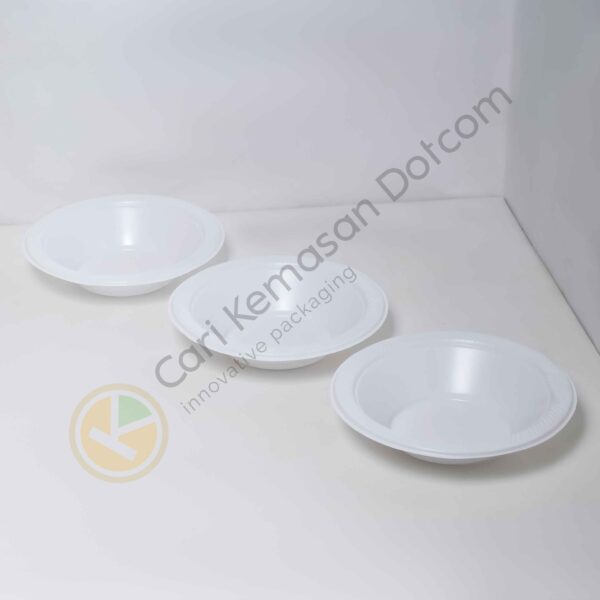 Mangkok Putih Plastik Ukuran 6 [Isi 50] - Image 3