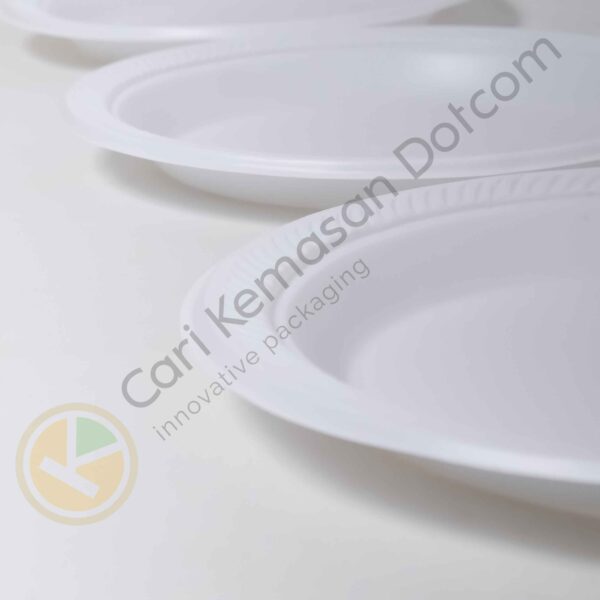 Piring Putih Plastik Ukuran 10 [Isi 50] - Image 3