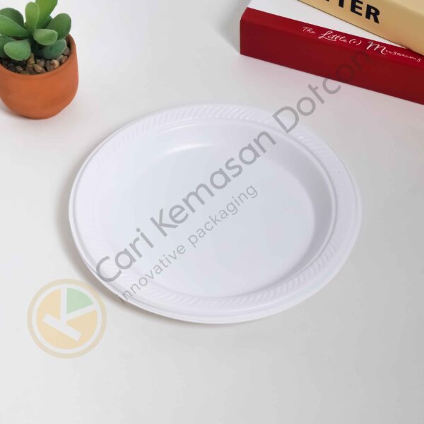 Piring Putih Plastik Ukuran 10 [Isi 50] - Image 2