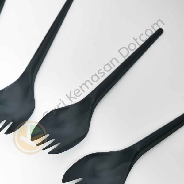 SPORK/HALF FORK HITAM ISI 25 Ukuran 170 mm - Image 2