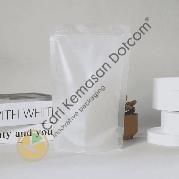 Standing Pouch Ziplock Matte Transparant Ukuran 160 x 270 mm