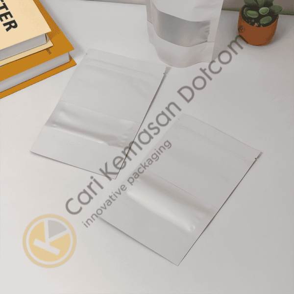 Standing Pouch Ziplock Window Putih Ukuran 160 x 240 mm - Image 4